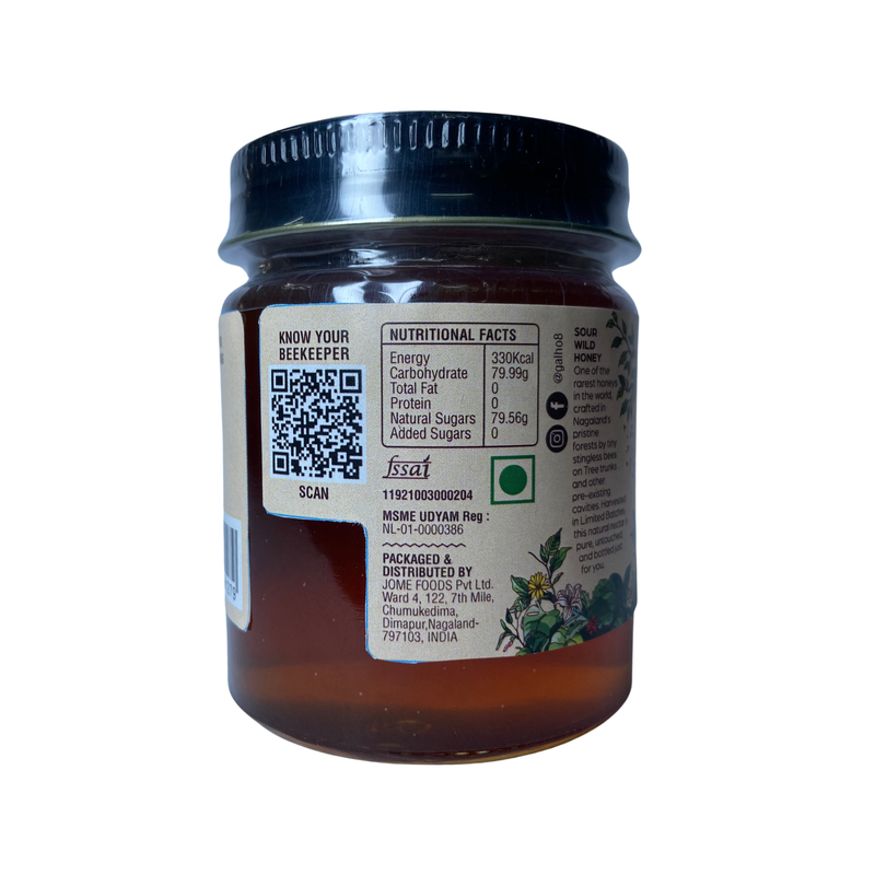 Stingless Bee (Sour) Honey (Wild Flower) Honey (Raw, Unprocessed, Nagaland Forest)