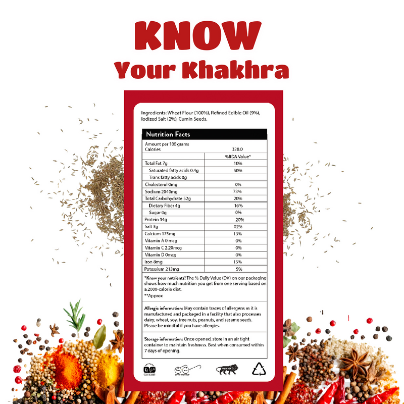 GujjuBhai Jeera Khakhra – Pack of 3 | Roasted Whole Wheat Snack | Cumin FlavourGujjuBhai Jeera Khakhra – Pack of 3 | Roasted Whole Wheat Snack | Cumin Flavour