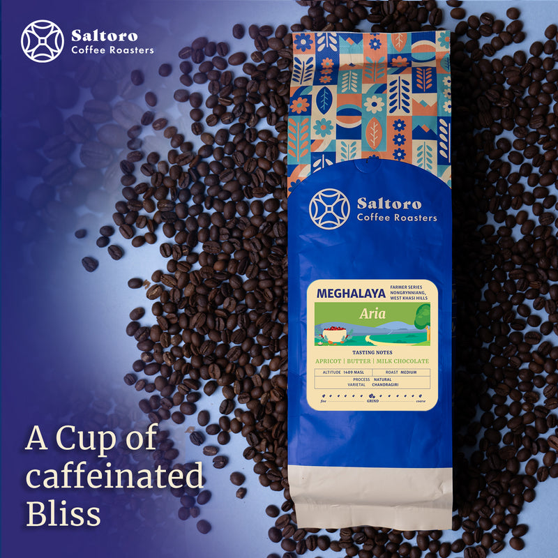 Aria - Whole Beans -  Medium Dark Roast Premium Coffee - 100% Arabica