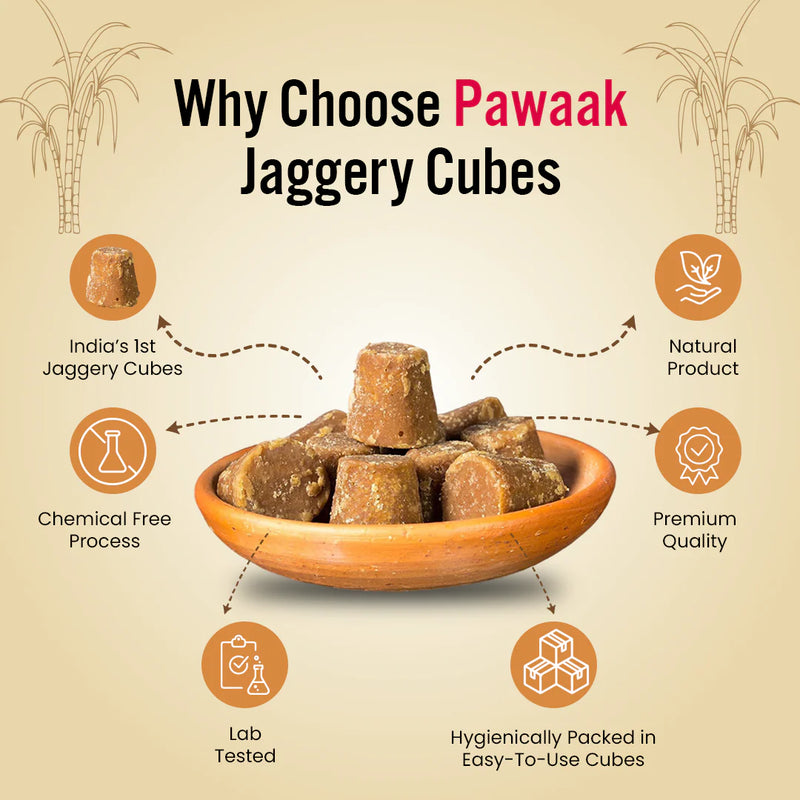 Combo Jars  - Paawak Natural Jaggery (Gud) Cubes & Powder
