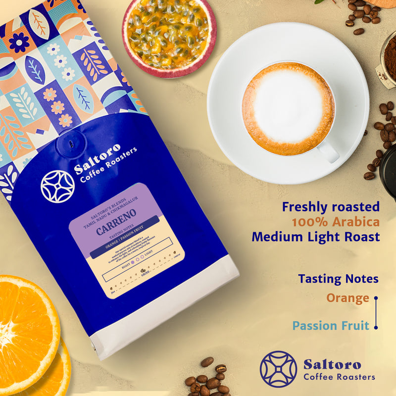 Carreno - Whole Beans -  Medium Light Roast Premium Coffee - 100% Arabica
