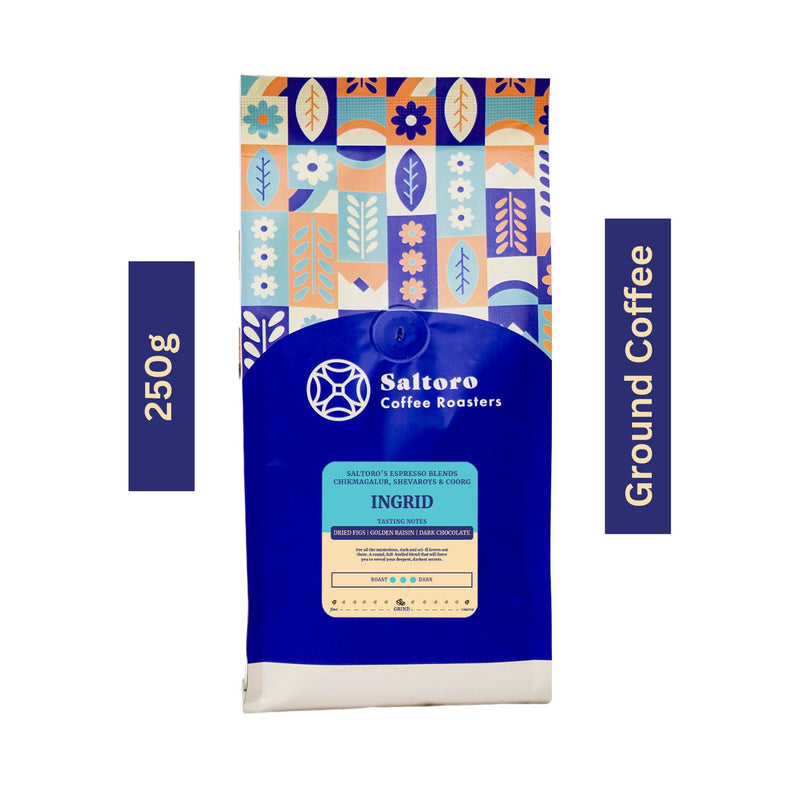Ingrid - Ground Coffee  Dark Roast Premium Coffee - 100% Arabica