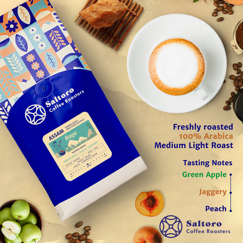 Raga - Whole Beans -  Light Roast Premium Coffee - 100% Arabica