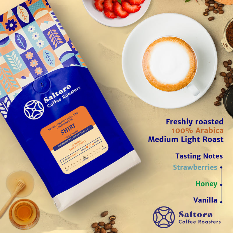 Shiri - Ground Coffee -  Light Roast Premium Ground Coffee - 100% Arabica