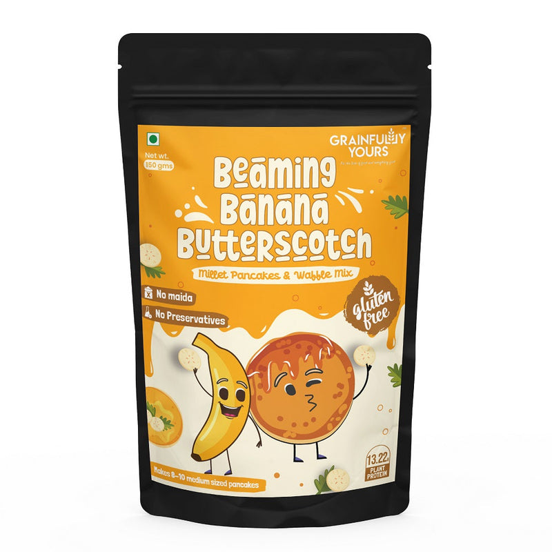 A Combo of all our Unique Millet Pancakes & Waffle Mix - No Maida, No Preservatives, Gluten Free, Vegan (Pack of 3, 150gm each)