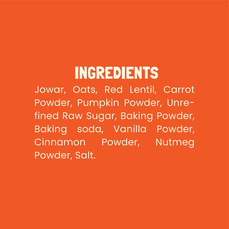 Classic Carrot Pumpkin - Millet Pancakes & Waffle Mix - No Maida, No Preservatives, Gluten Free, Vegan (150gm each)