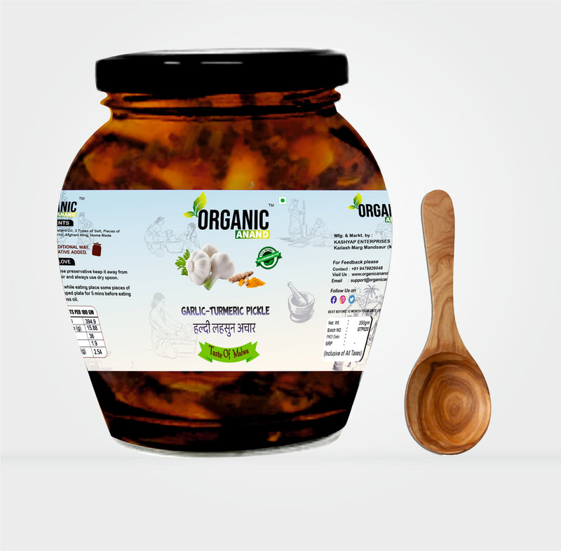 Garlic-Turmeric Pickle (Lahsoon Kachi Haldi ka Achaar)