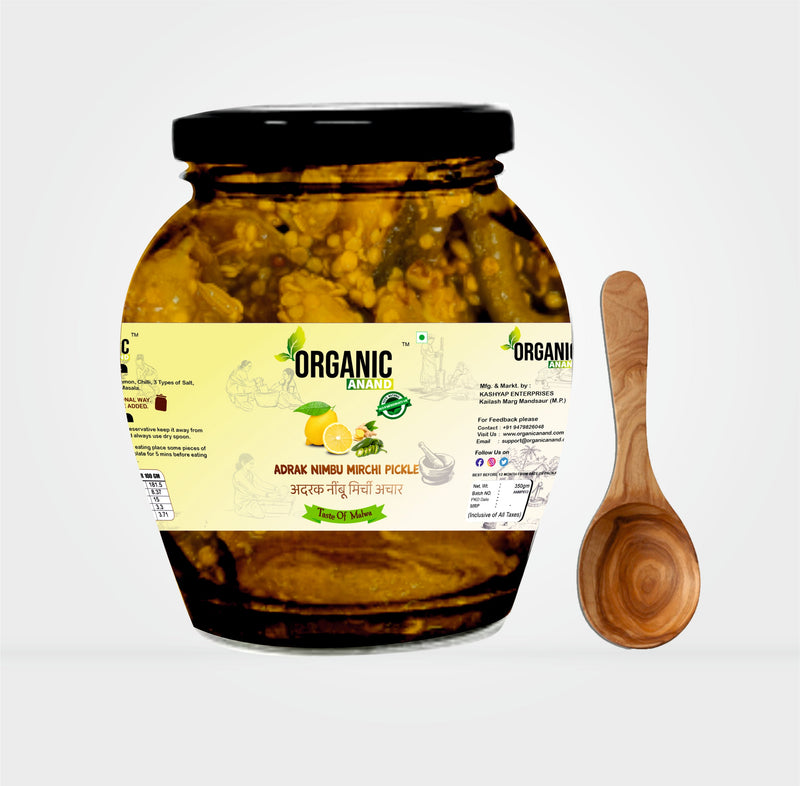 Adrak Nimbu Mirchi Pickle (Ginger Lemon Green Chilli)