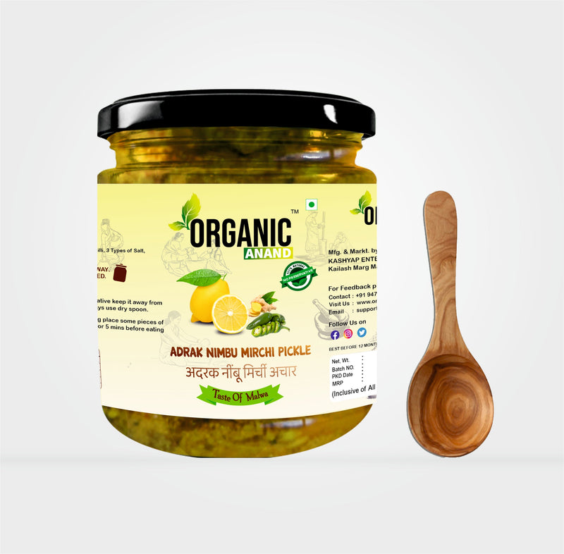 Adrak Nimbu Mirchi Pickle (Ginger Lemon Green Chilli)