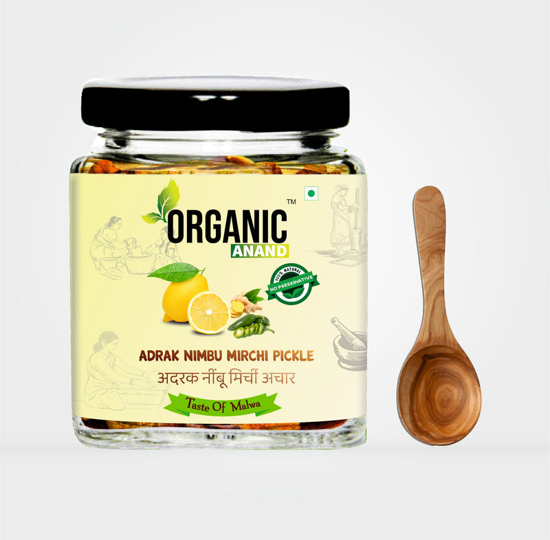 Adrak Nimbu Mirchi Pickle (Ginger Lemon Green Chilli)