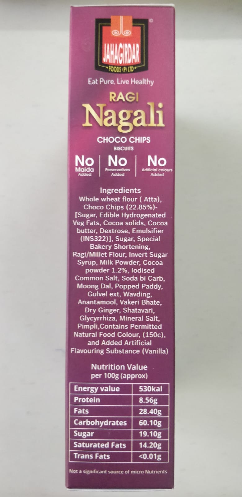 Nagli Gold Choco Chip (Millet) Biscuits