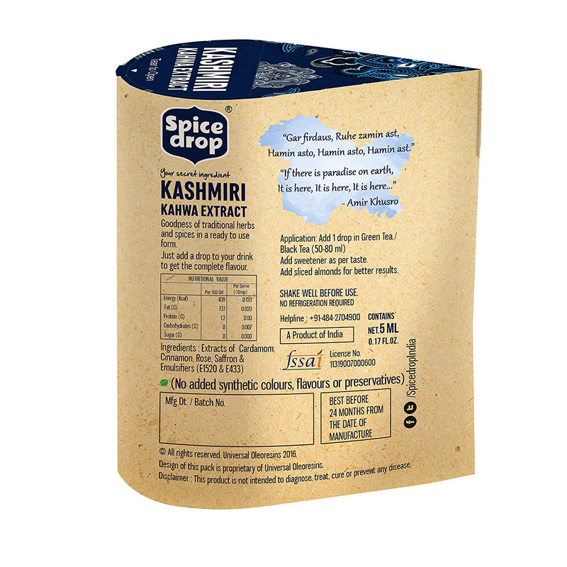 Spice Drop Herb Brews Kashmiri Kahwa Extract for Green Tea