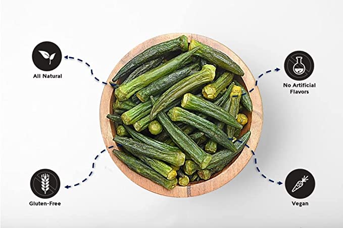 Vacuum Cooked Vegetable Chips Okra with Chat Masala