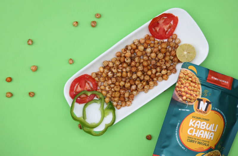 Vacuum Cooked Vegetable Chips Kabuli Chana with Curry Masala