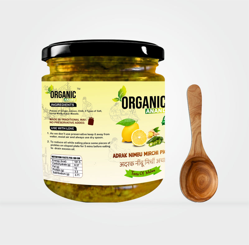 Adrak Nimbu Mirchi Pickle (Ginger Lemon Green Chilli)