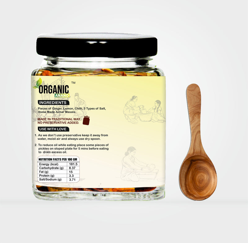 Adrak Nimbu Mirchi Pickle (Ginger Lemon Green Chilli)