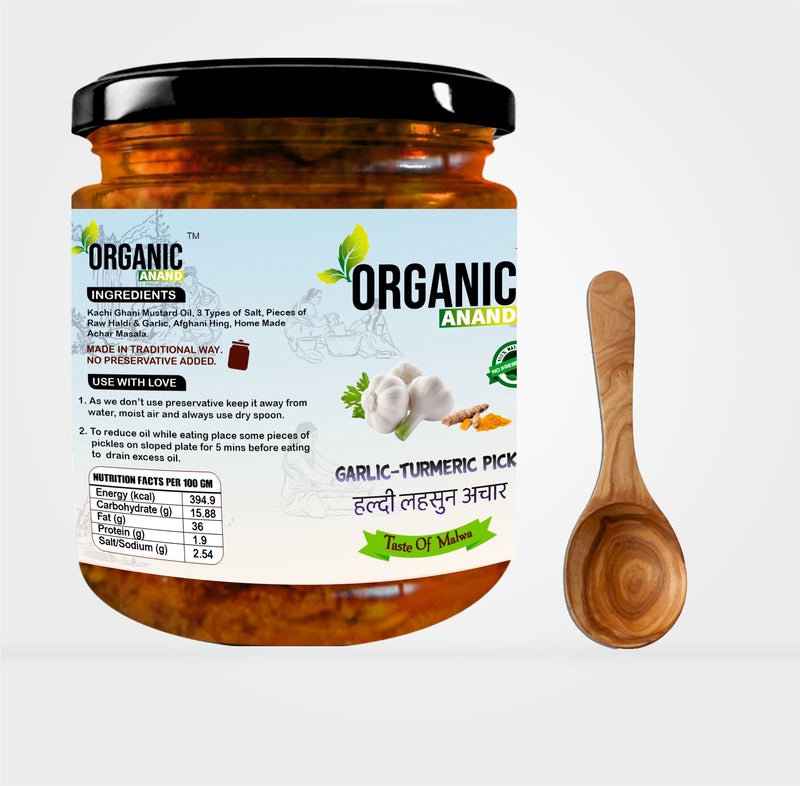 Garlic-Turmeric Pickle (Lahsoon Kachi Haldi ka Achaar)