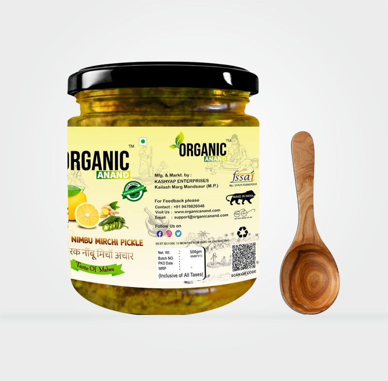 Adrak Nimbu Mirchi Pickle (Ginger Lemon Green Chilli)