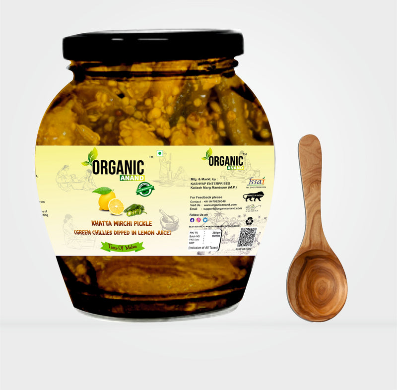 Mirchi Ka Achar (Green Chillies dipped in Lemon Juice)