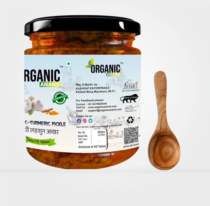 Garlic-Turmeric Pickle (Lahsoon Kachi Haldi ka Achaar)