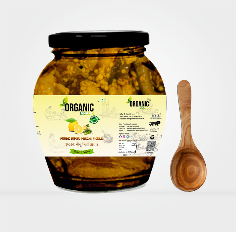 Adrak Nimbu Mirchi Pickle (Ginger Lemon Green Chilli)