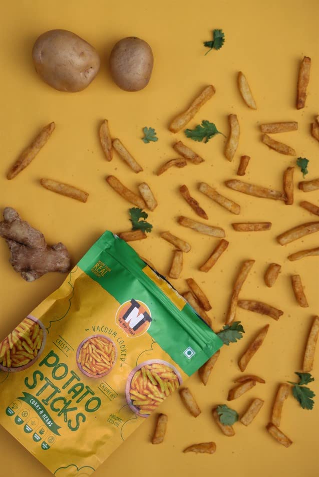Vacuum Cooked Vegetable Chips Potato Sticks with Curry & Herbs