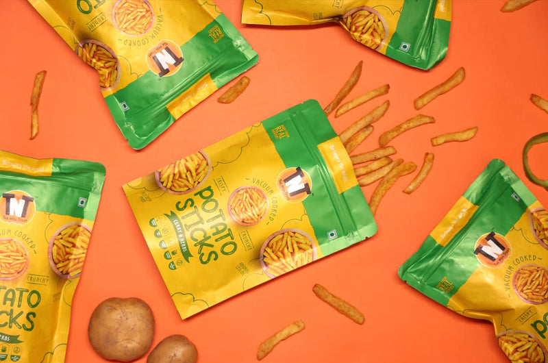 Vacuum Cooked Vegetable Chips Potato Sticks with Curry & Herbs