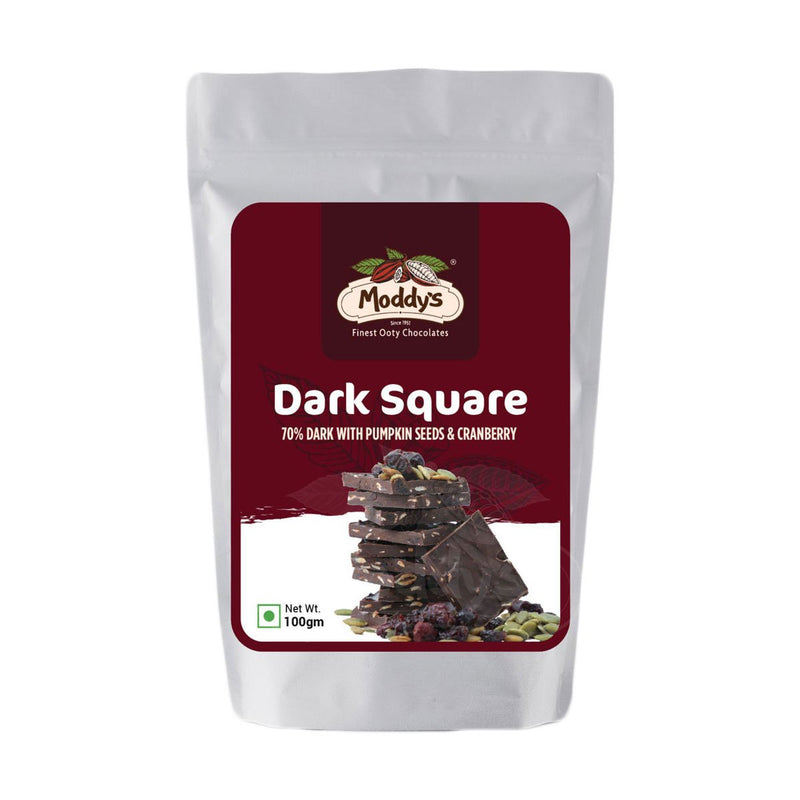 Dark Square - 70% dark  Pumpkin  and Cranberry