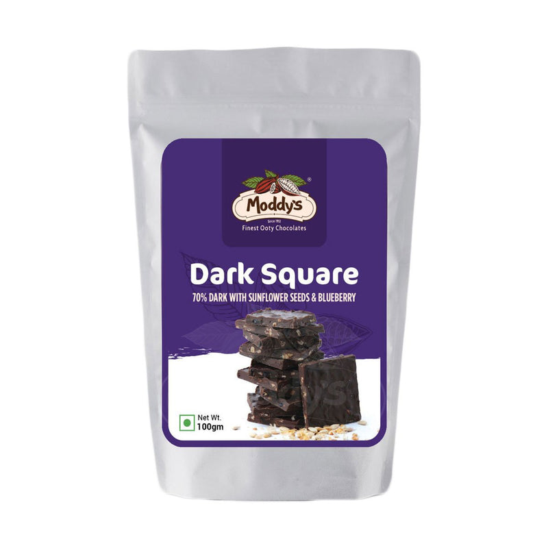 Dark Square - 70% Dark Sunflower Seed and Blueberry
