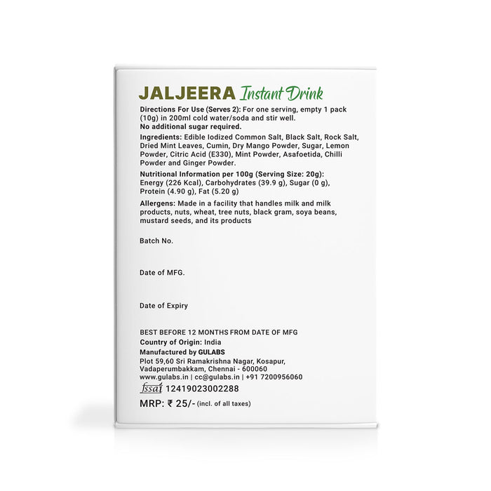 Gulabs Jaljeera Instant Drink Powder