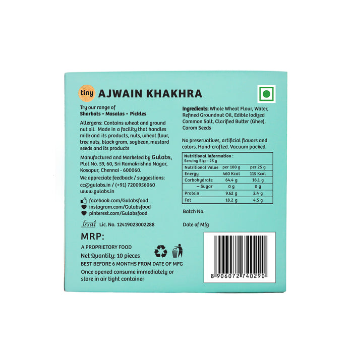 Gulabs Tiny Ajwain Khakhra