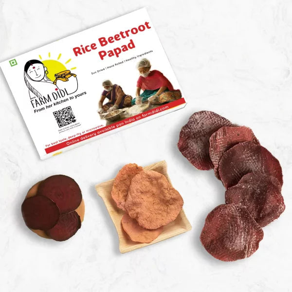 FarmDidi Rice Beetroot Papad