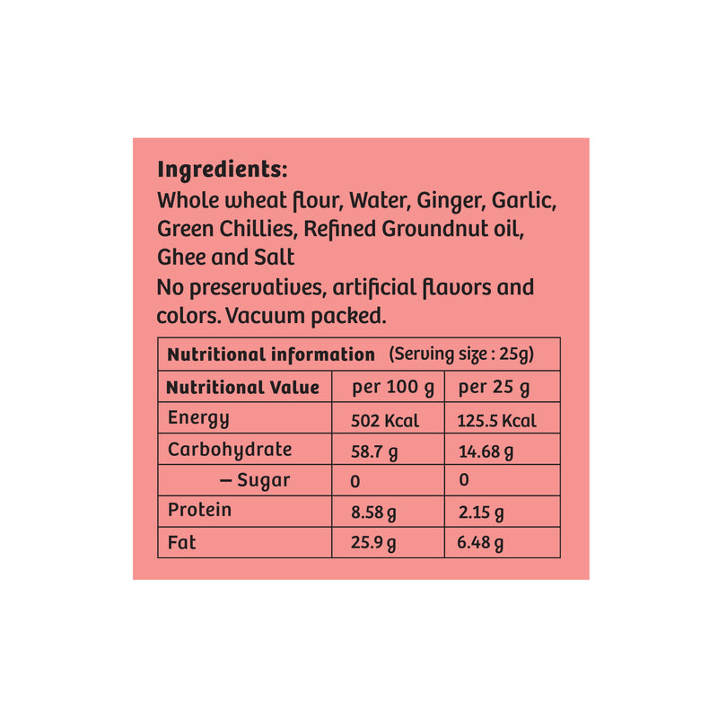 Gulabs Tiny Ginger Garlic Khakhra