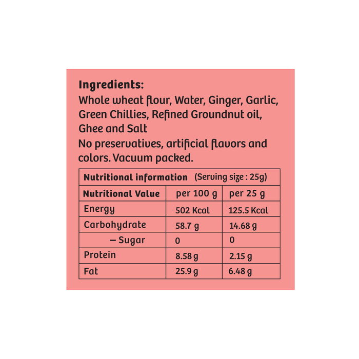 Gulabs Tiny Ginger Garlic Khakhra