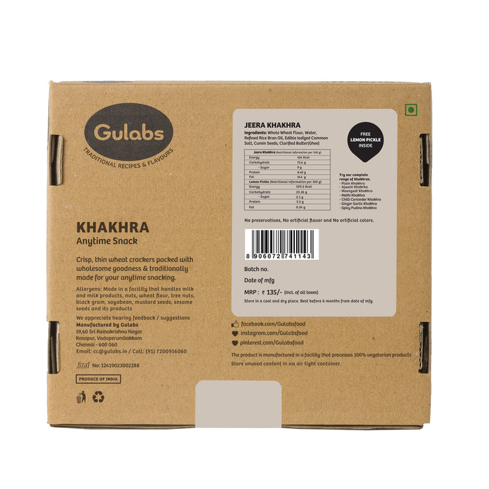 Gulabs Jeera Khakhra