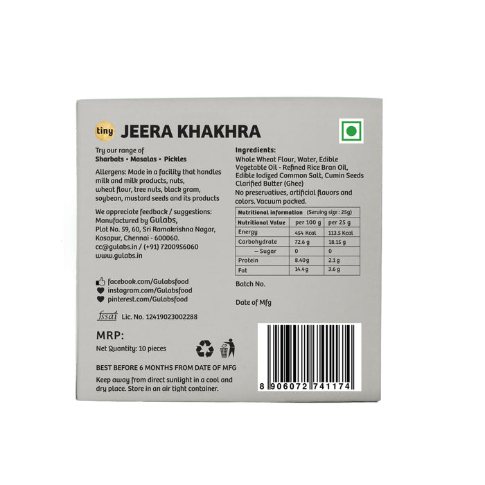 Gulabs Tiny Jeera Khakhra