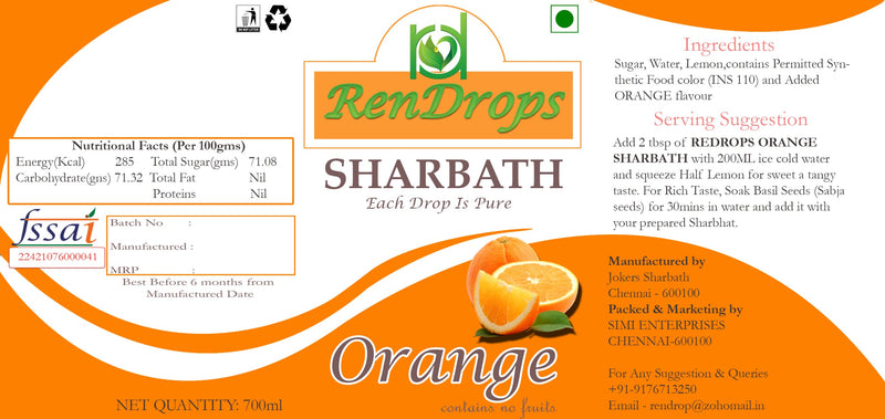 Orange Sharbath