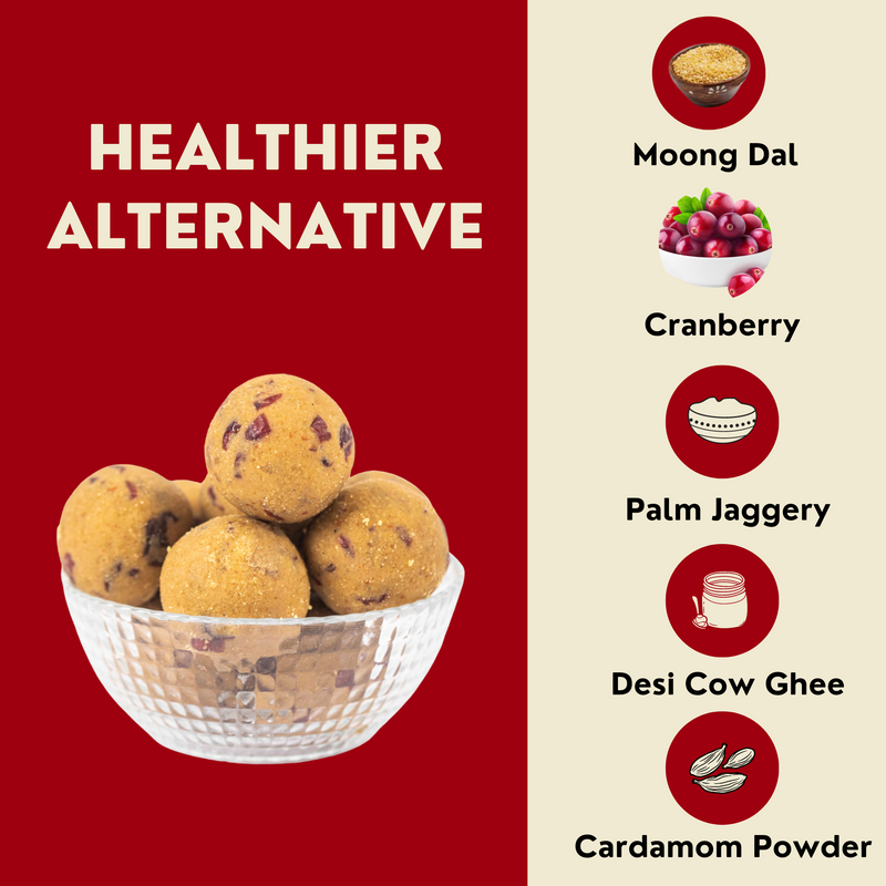 Moongdal Cranberry Laddoo
