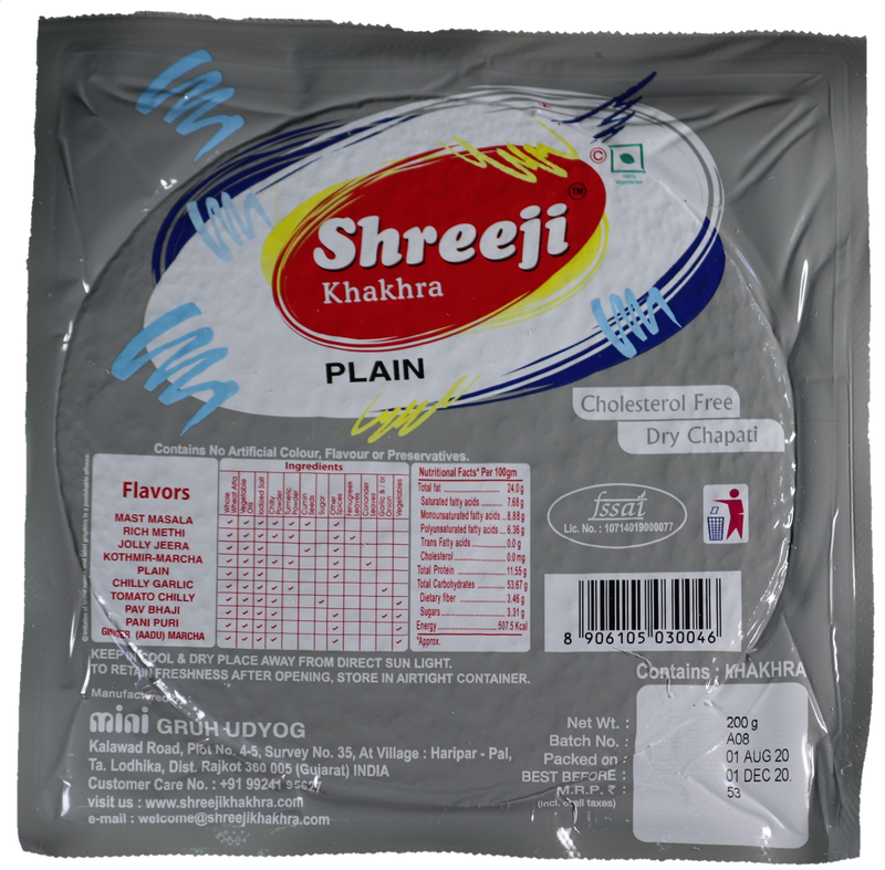 Tea Time Khakhras (Mast Masala-2 Packs, Rich Methi-2 Packs, Jolly Jeera-2 Packs, Plain-2 Packs)