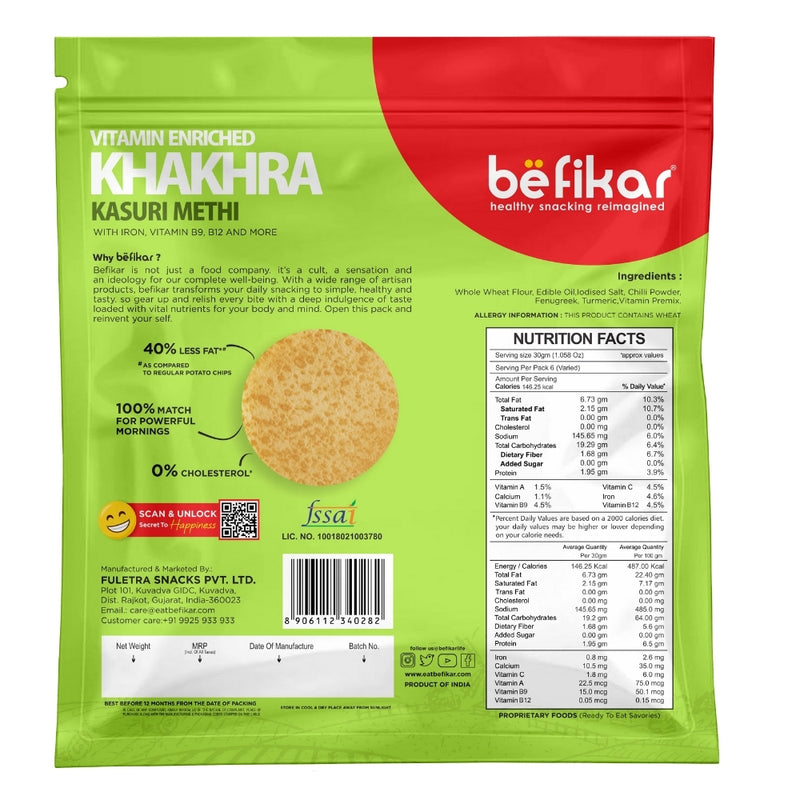Befikar Khakhra - Kasuri Methi