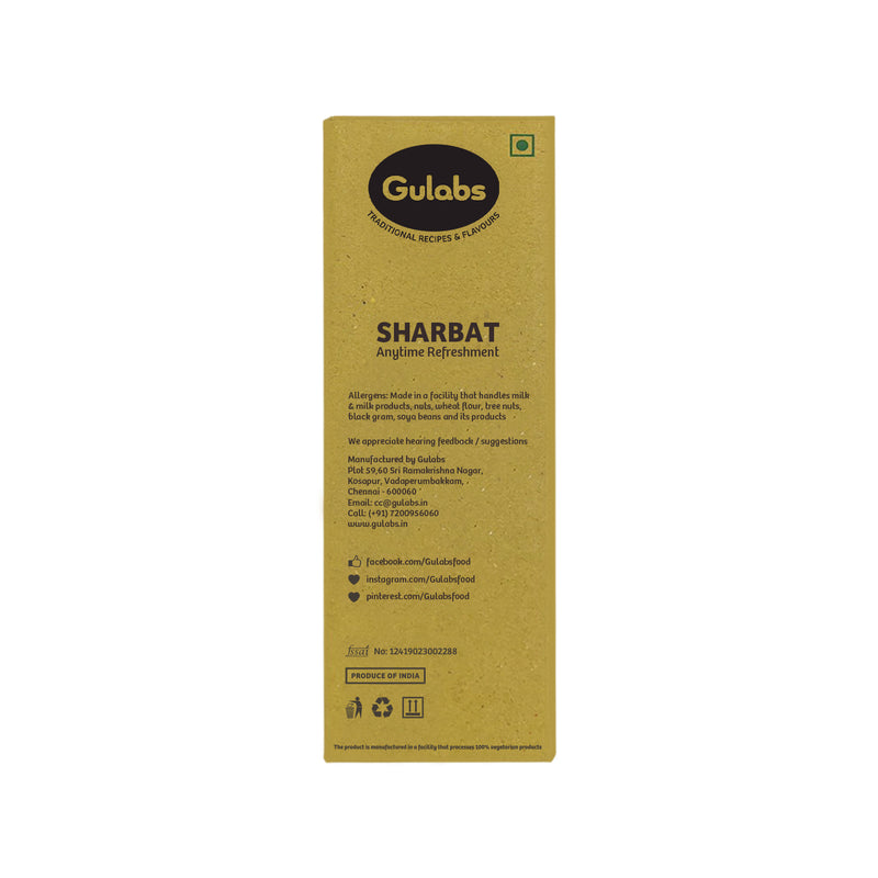 Gulabs Lemon Sharbat – Classic Lemon Syrup Concentrate
