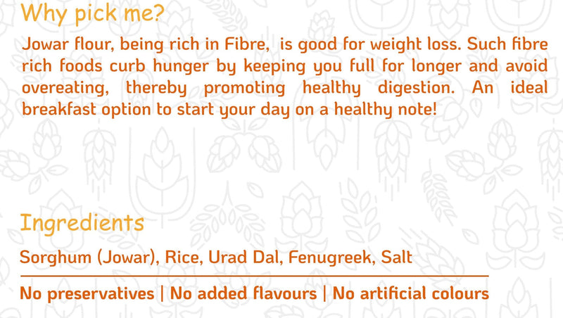 Sorghum (Jowar) Flour Mix- Dosa | Uttapam