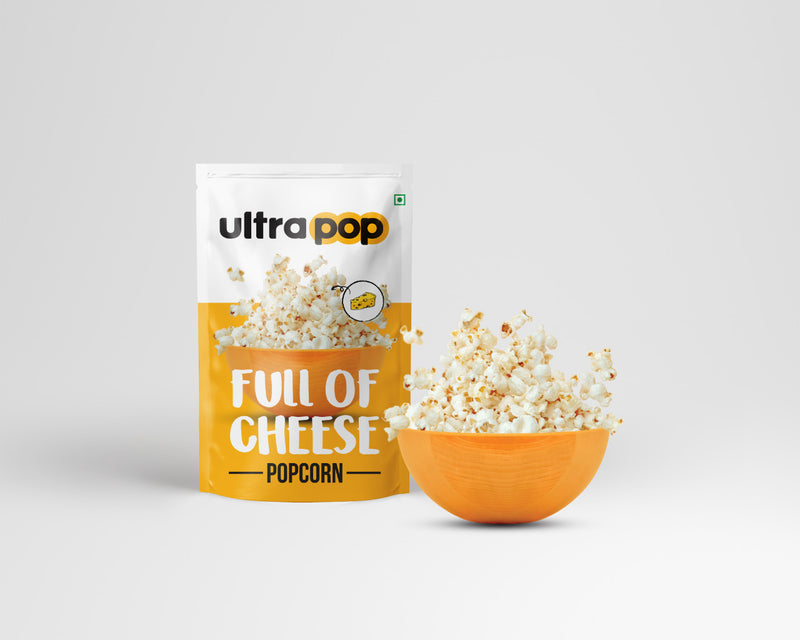 Ultrapop Flavored Ready to Eat Popped 4 Salted and 4 Cheese Popcorn, 35 g Each - Pack of 8