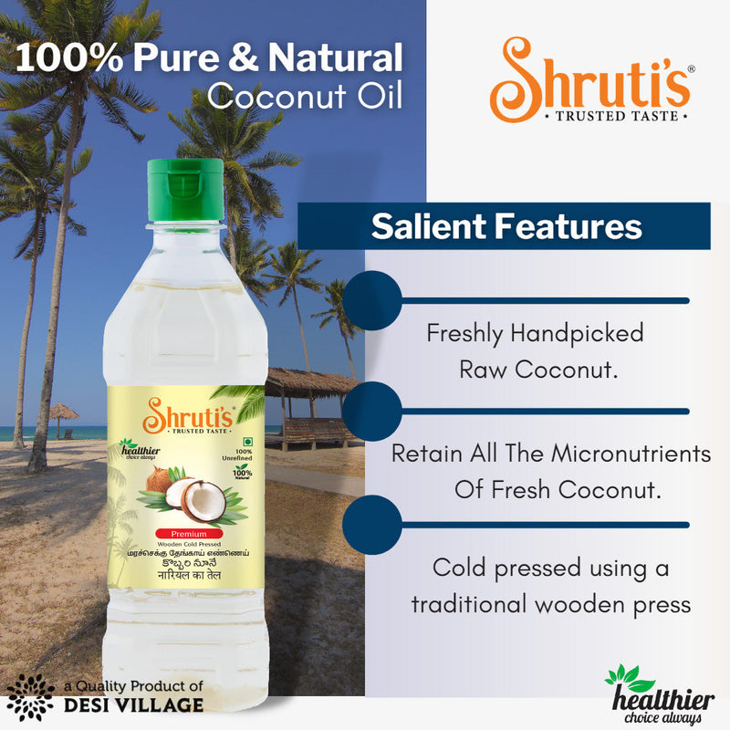 Cold Pressed Coconut Oil (Chekku / Kachi Ghani)