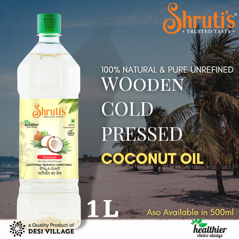 Cold Pressed Coconut Oil (Chekku / Kachi Ghani)